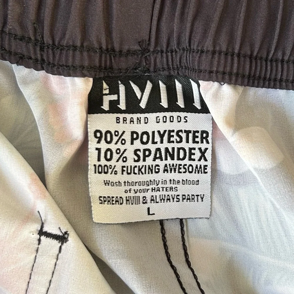 HVIII Brand Goods Men's Tropical Floral Aloha AF Board Shorts Not Dead Yet Large - Picture 5 of 6